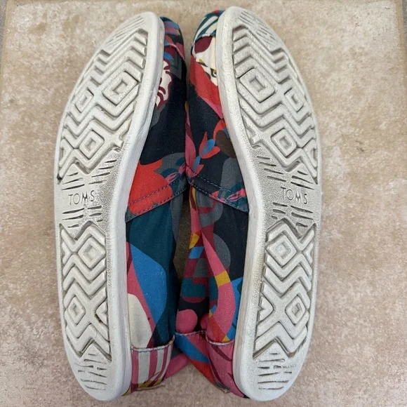 TOMS Womens Alpargata Slip On Flats Casual - Multi - Colorful - Size 9 - Picture 4 of 4